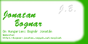 jonatan bognar business card